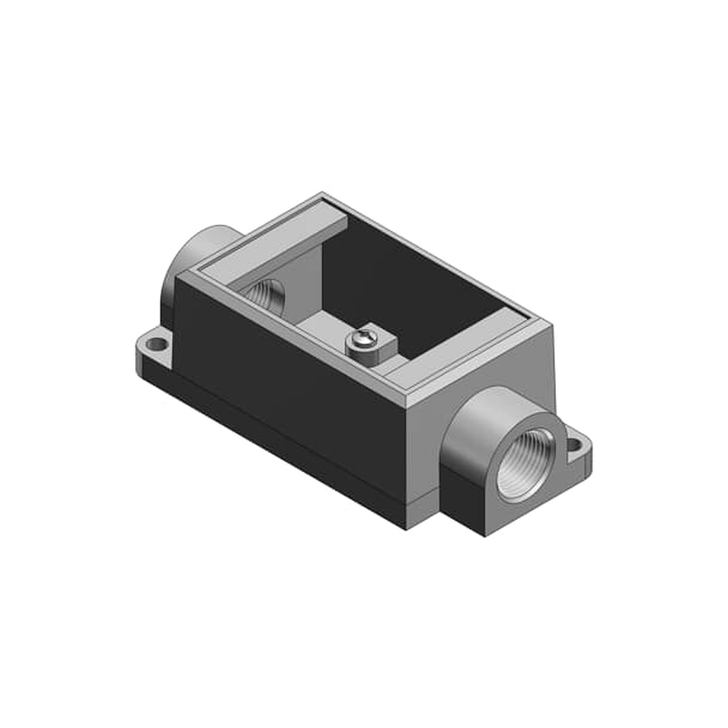 Caja Fs Fe Rectangular 2 Entradas 1"-Ul