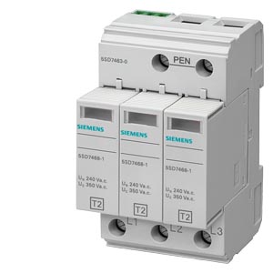 Modulo De Descarga Para  Sobretension Transitoria T. 2 Clase C, Uc 350V 3 Polos + Neutro