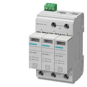 Modulo De Descarga Para  Sobretension Transitoria T. 2 Clase C, Uc 580V 3 Polos Insertables  L-N