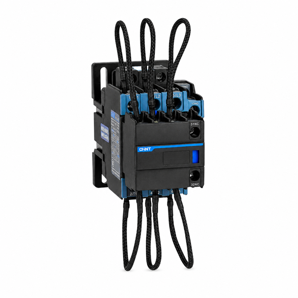 Contactor para corrección de factor de potencia, 11.5 kVAR/220 VAC, 20 kVAR/400 VAC, 2NO+1NC, bobina 220 VAC