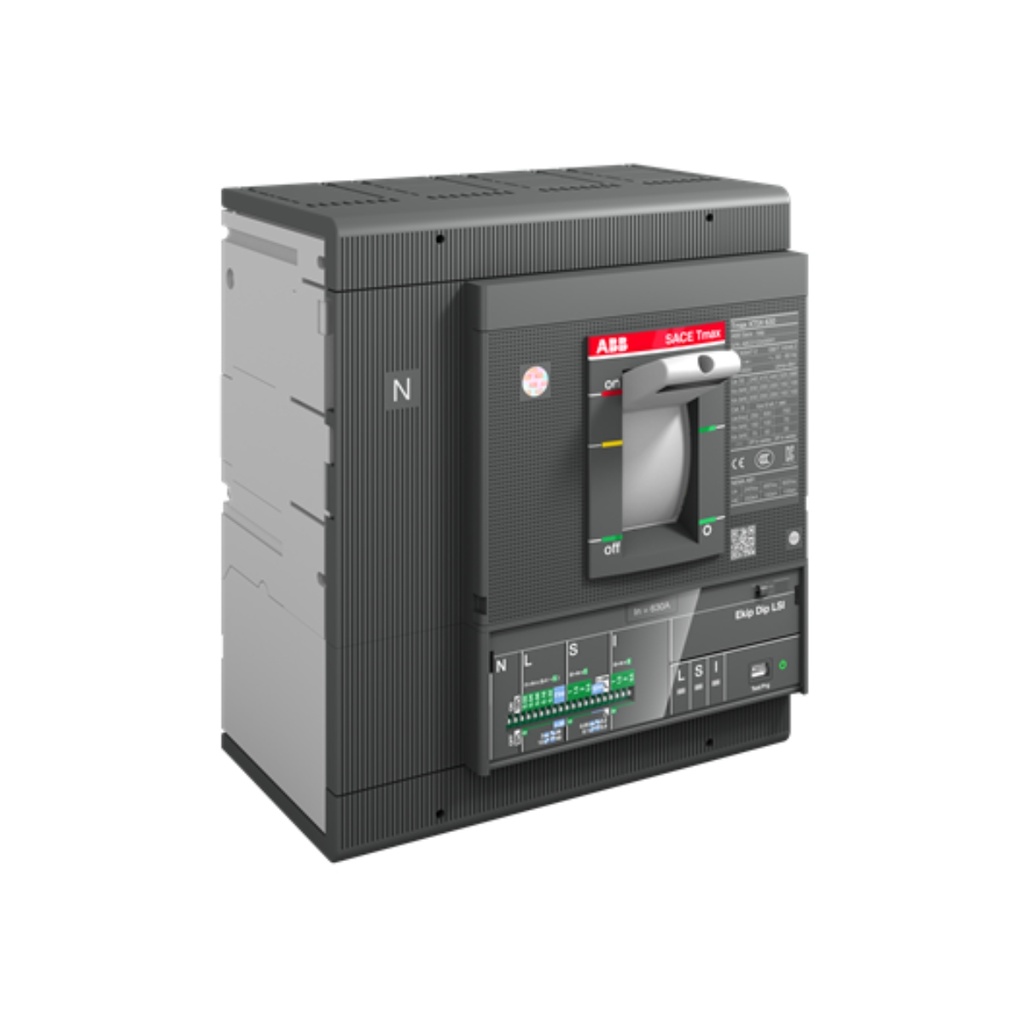 Interruptor automático TMAX XT5S 400, fijo, tetrapolar, con terminales frontales y unidad de disparo electrónica en CA EKIP DIP LS/I R 400