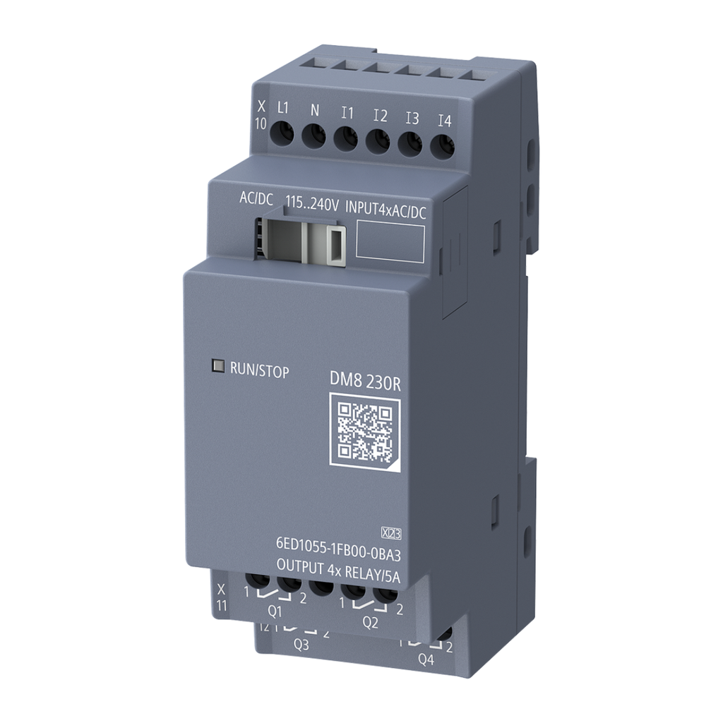 MODULO DE AMPLIACION LOGO! DM8 230R, aliment. 115V-220 VAC /, 4 DI/4 DO a rele para LOGO! 9