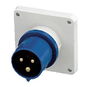 Enchufe Empotrable 16Amp 2P+T 250V Azul 6H Ip44