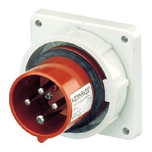 Enchufe Empotrable 16Amp 3P+T 415V Rojo 6H Ip67