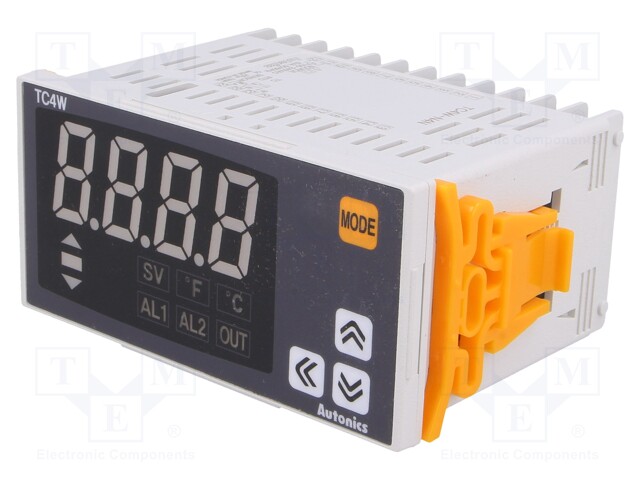 Controlador de Temperatura PID 4 dígitos, Indicador sin Alarma, 24VAC/24-48VDC, 96x48mm