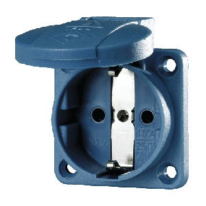 Toma Empotrable Schuko Azul 16Amp 2P+T 250V  Ip54  Nuevo ( Reemplazo Temporal 11011 )