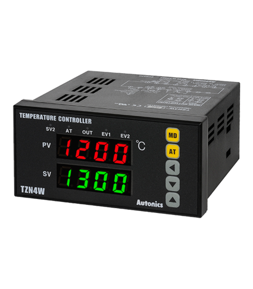 Controlador de Temperatura PID 4 dígitos con Alarma, 100-240VAC, 96x48mm