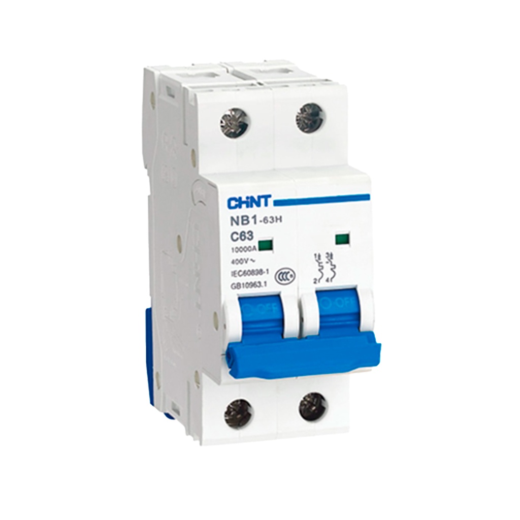 Int. Aut. Termomagnetico Para Riel 2P 10A 230Vac 10Ka Curva C Nb1-63H ...