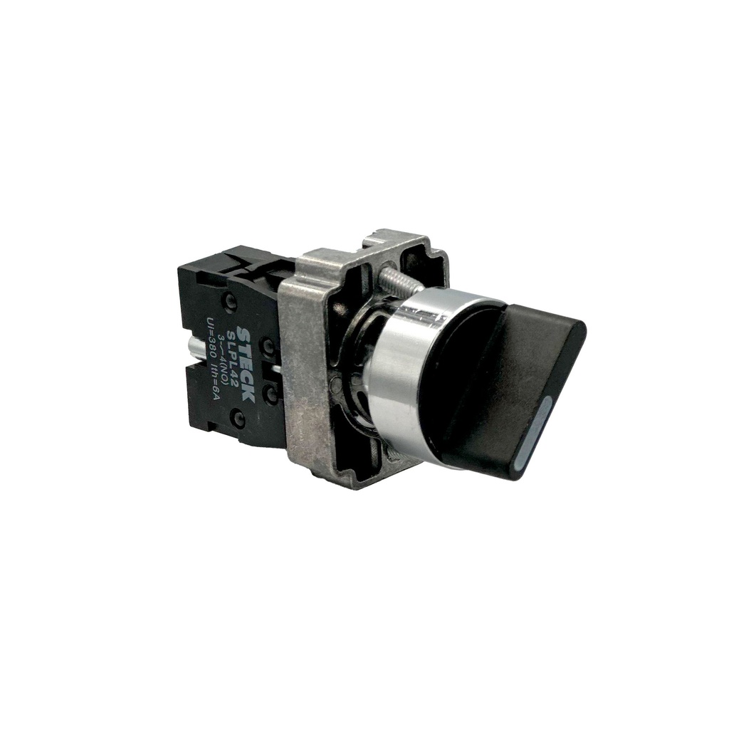 Selector Maneta Corta 2 Posic Metal Negro 22Mm 1Na | GRUPO COINP