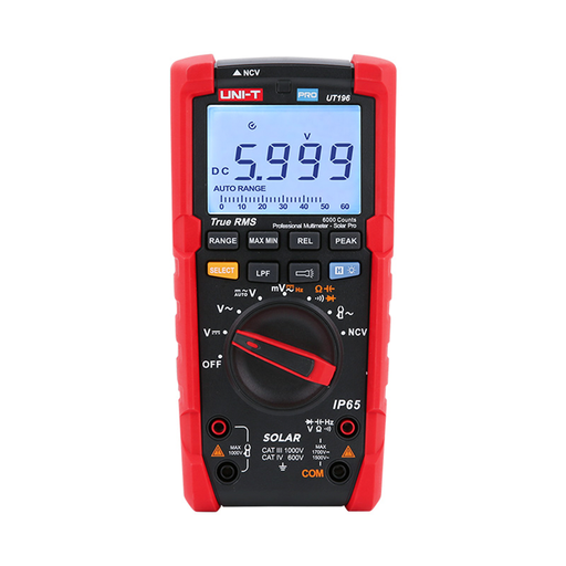 Multimetro Para Electricistas, True RMS, IP65, CAT IV 600 V, Alta Seguridad